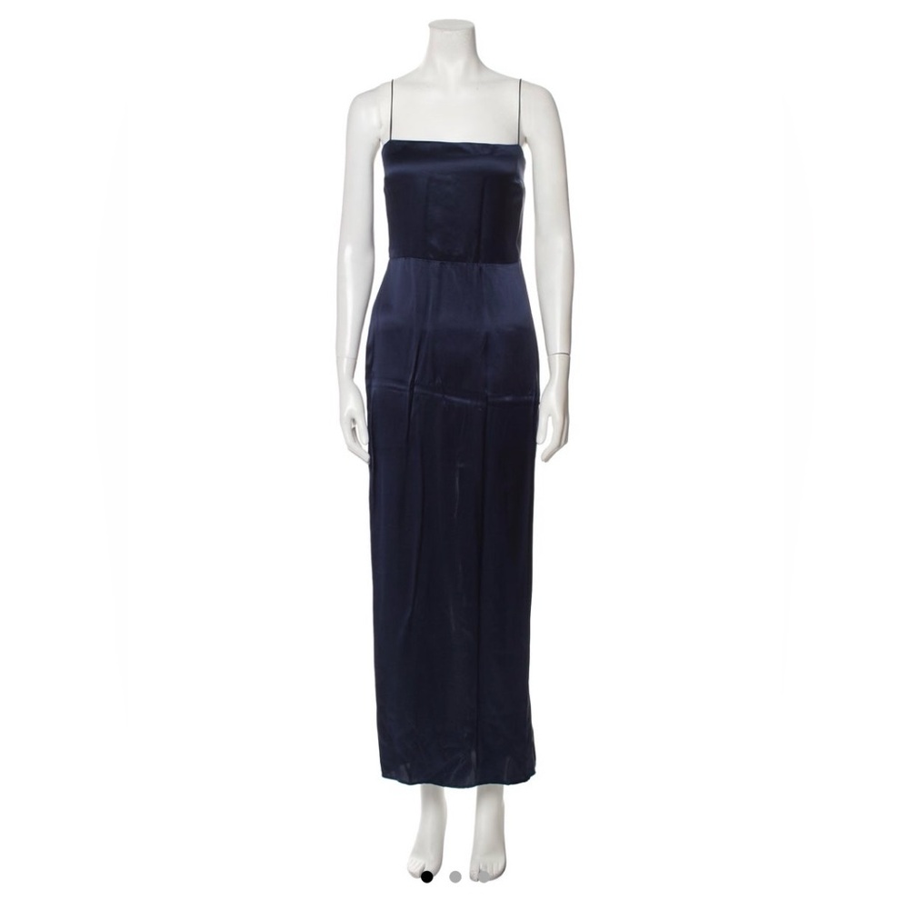 Reformation Silk Frankie Dress Navy